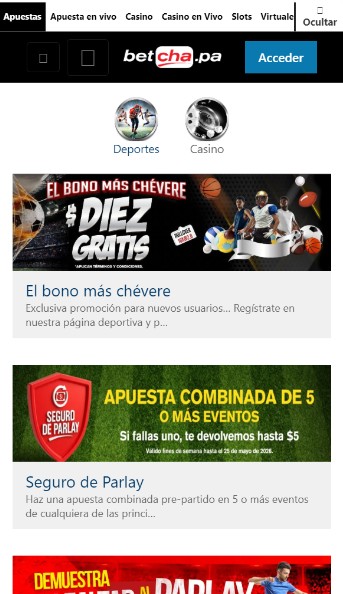 Betcha Panama Deportes Promociones