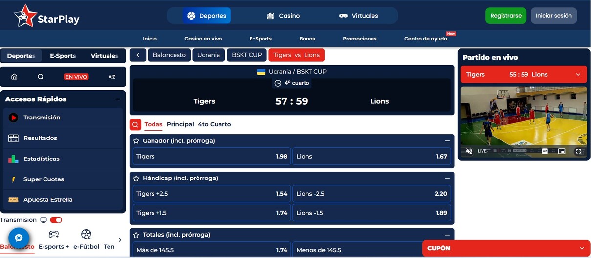 StarPlay Panama Apuestas en vivo pc