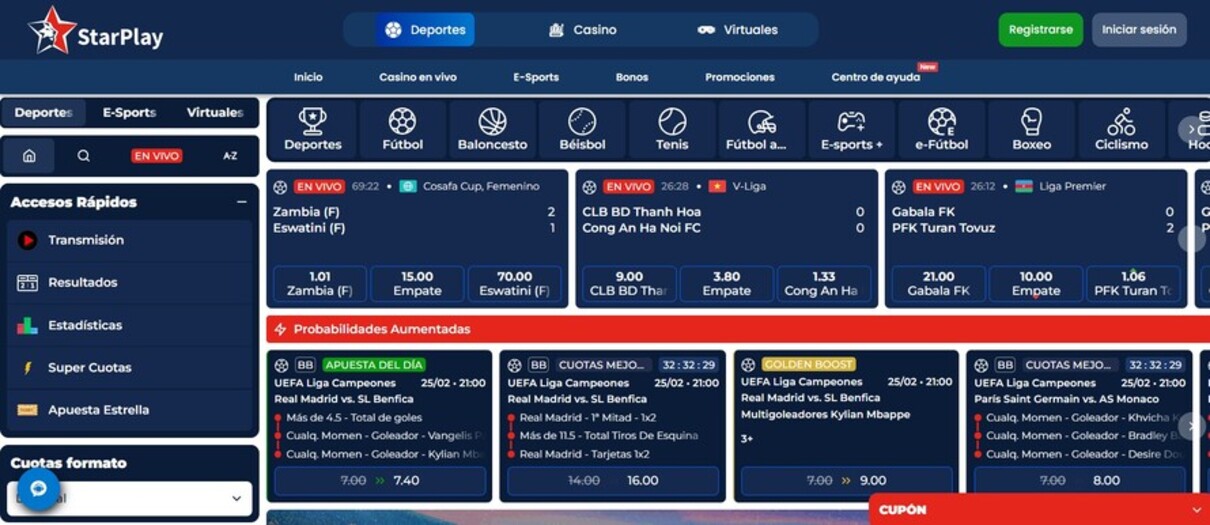 StarPlay Panama Página principal pc