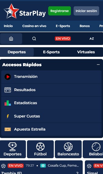 StarPlay Panama Página principal