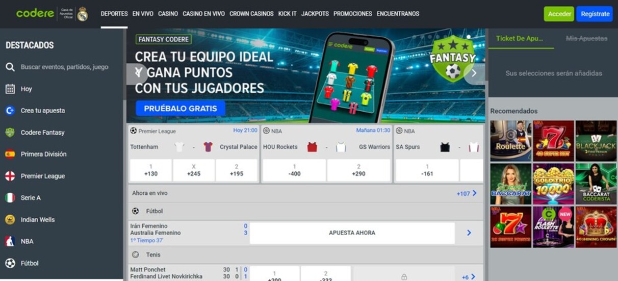 Codere Pagina Principal Deportes Panamá pc