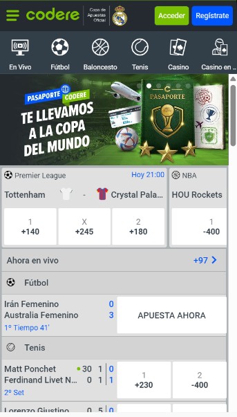 Codere Pagina Principal Deportes Panama