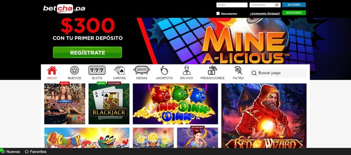 Betcha Panama Casino Página principal pc