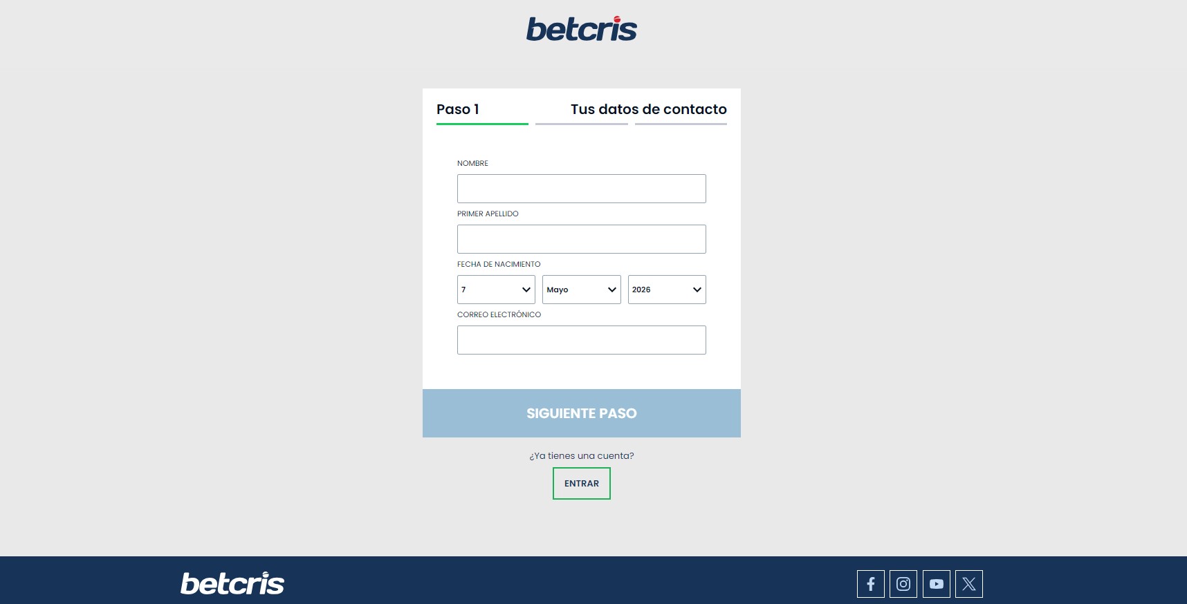 Betcris Panama Casino Registro