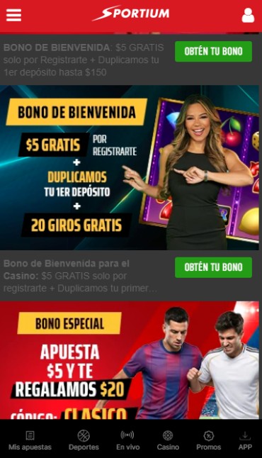 Sportium Panama Casino Promociones version movil