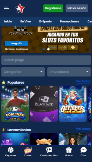 Starplay Panama Casino Página principal